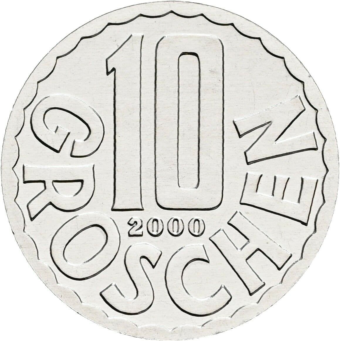 10 Groschen 2000 – Vorderseite