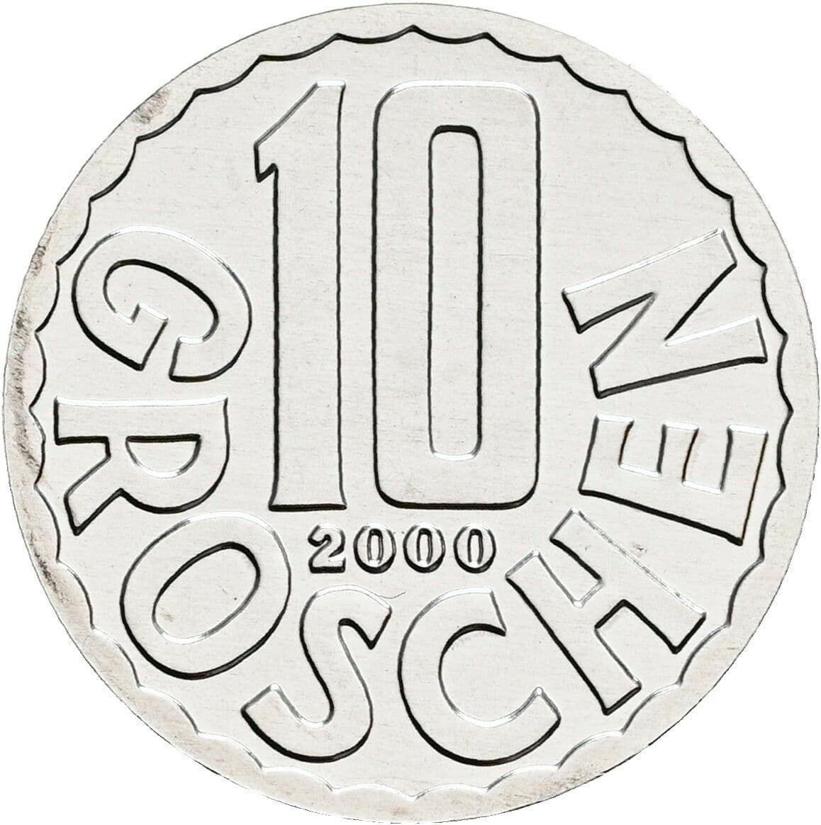 10 Groschen 2000 – Vorderseite