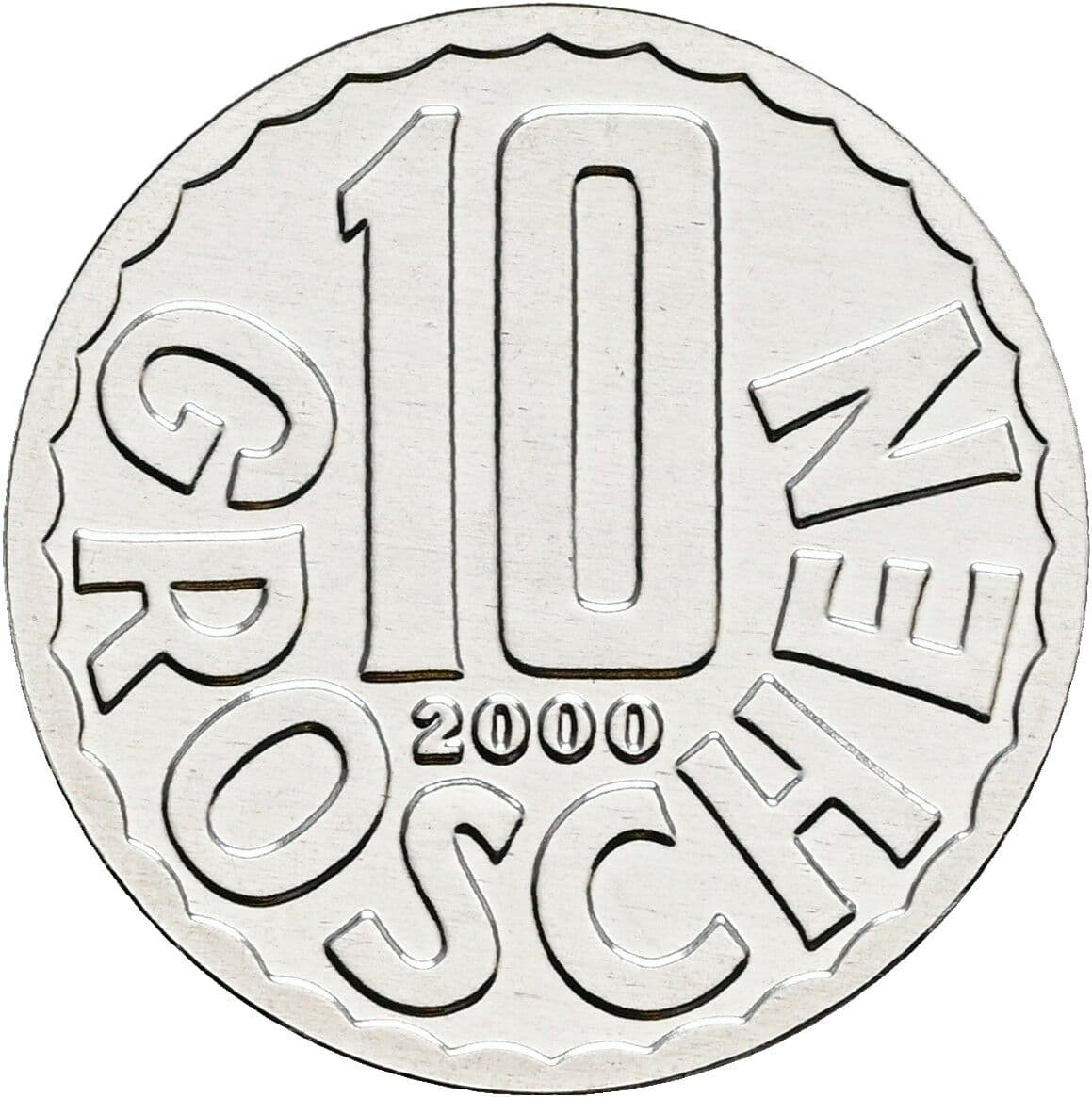 10 Groschen 2000 – Vorderseite