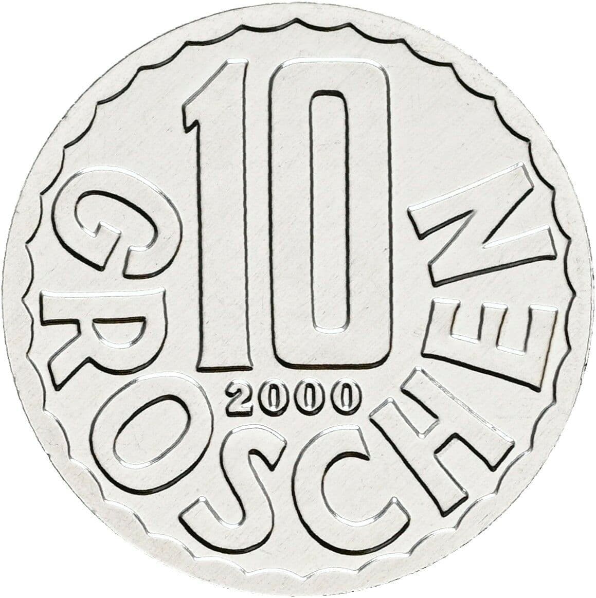 10 Groschen 2000 – Vorderseite
