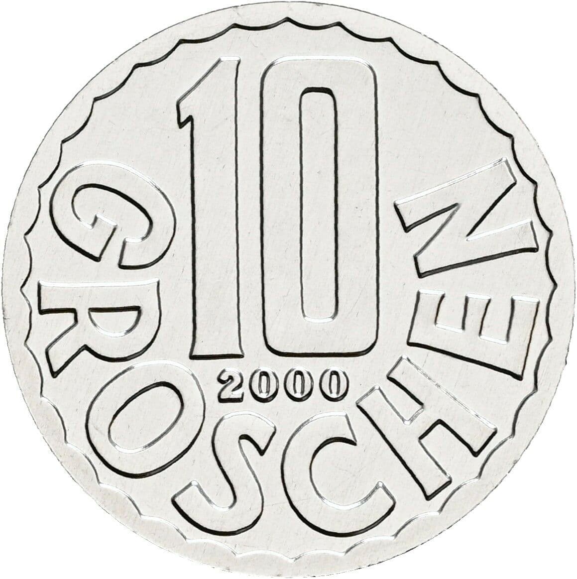10 Groschen 2000 – Vorderseite