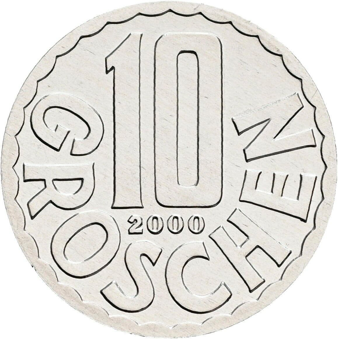 10 Groschen 2000 – Vorderseite
