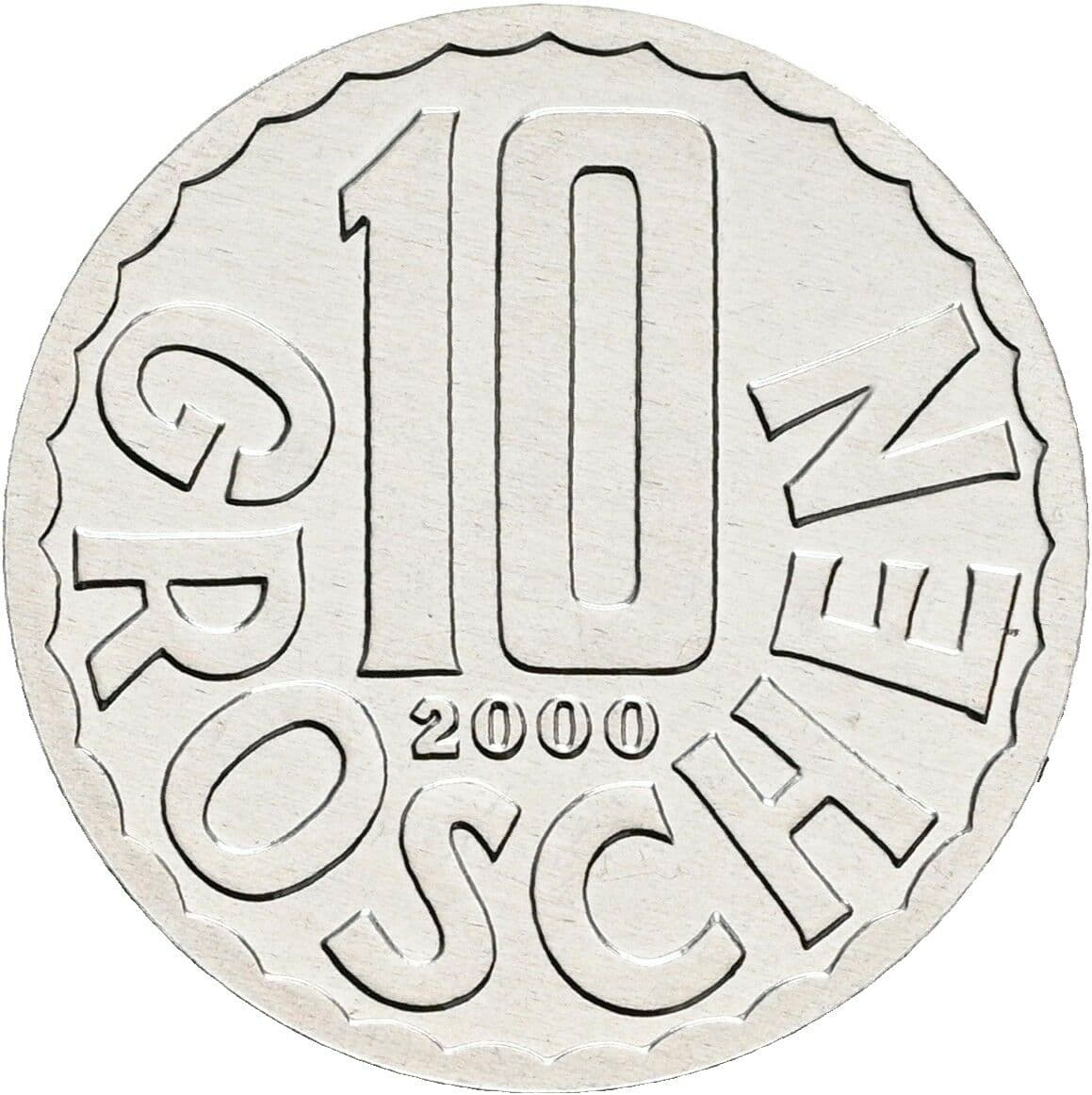 10 Groschen 2000 – Vorderseite