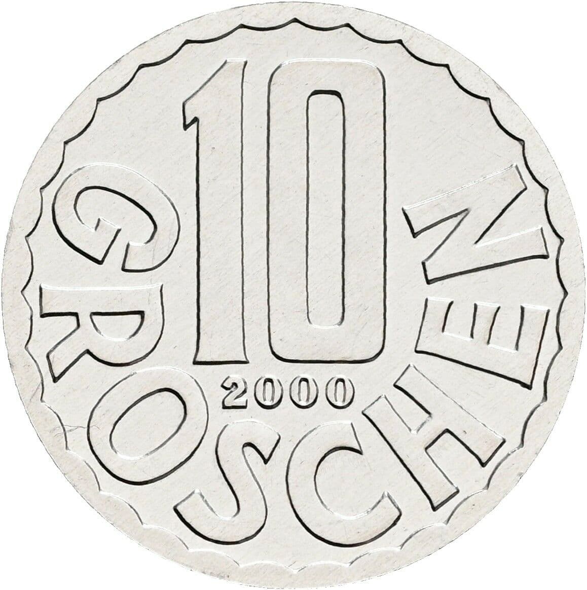 10 Groschen 2000 – Vorderseite