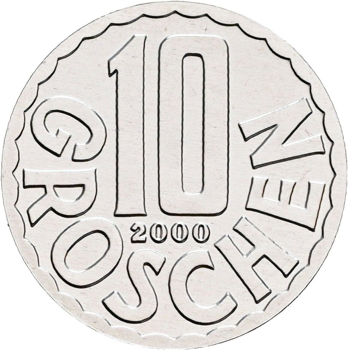 10 Groschen 2000 – Vorderseite