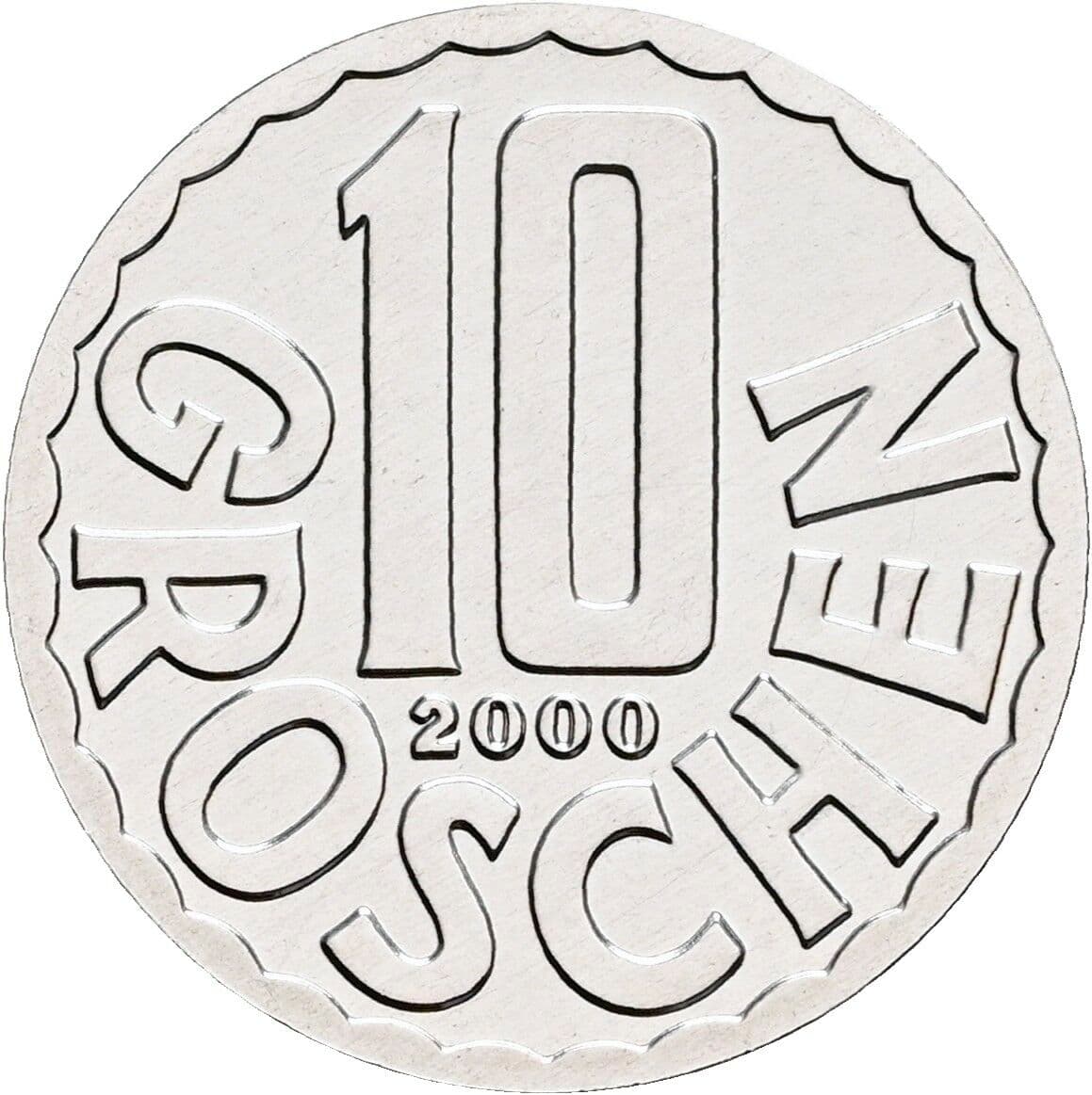10 Groschen 2000 – Vorderseite