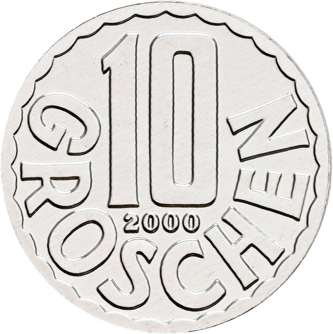 10 Groschen 2000 – Vorderseite