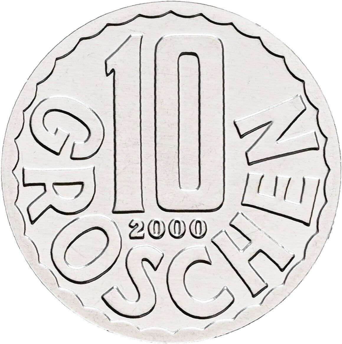 10 Groschen 2000 – Vorderseite