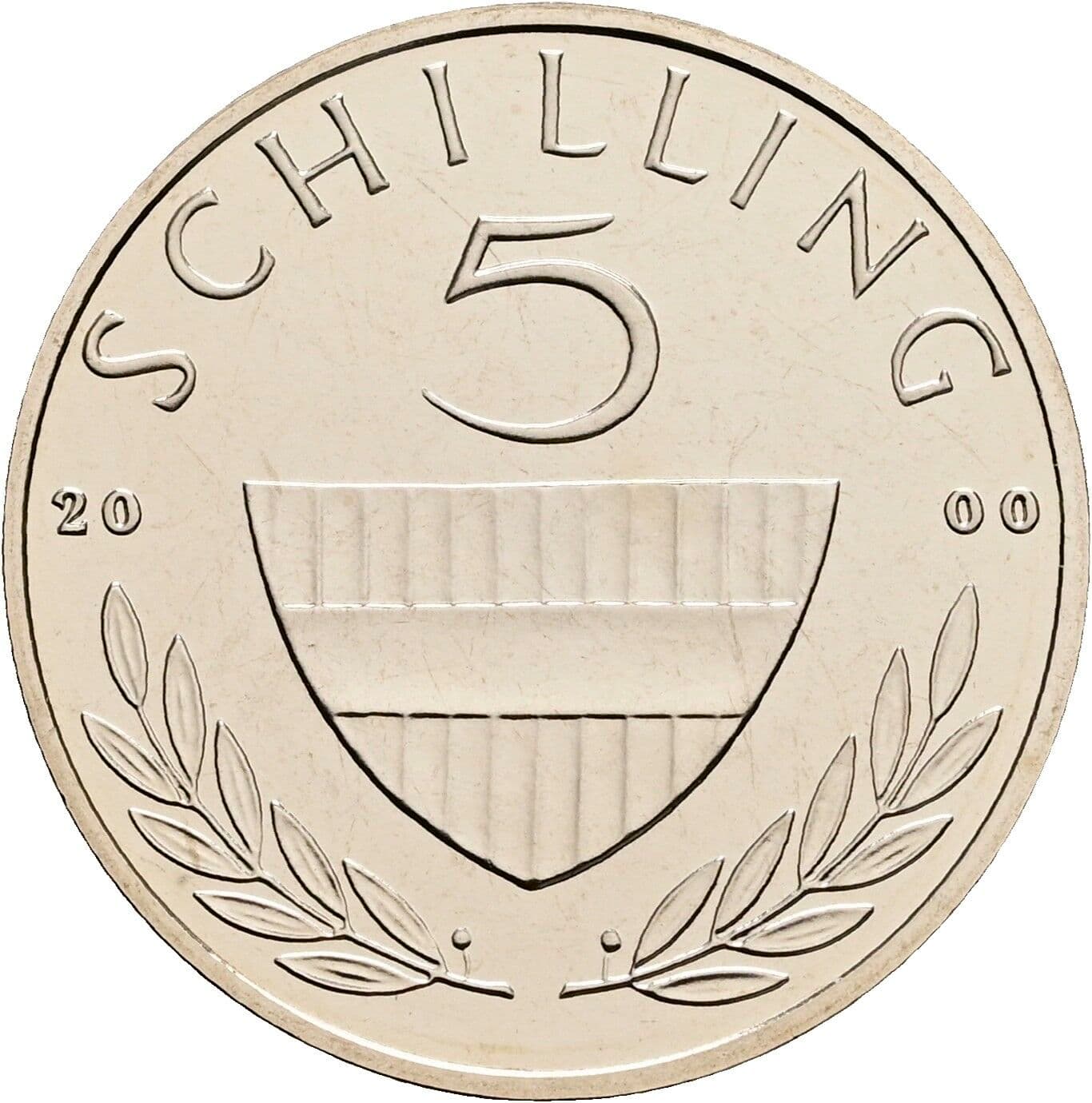 5 Schilling 2000 – Vorderseite
