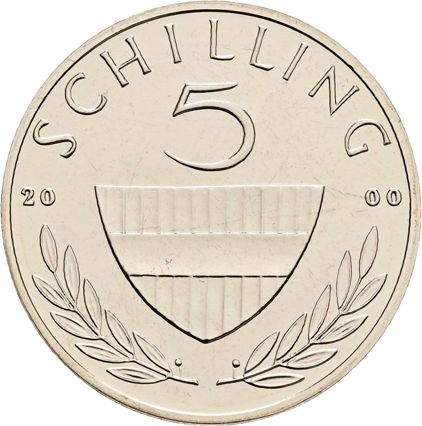5 Schilling 2000 – Vorderseite