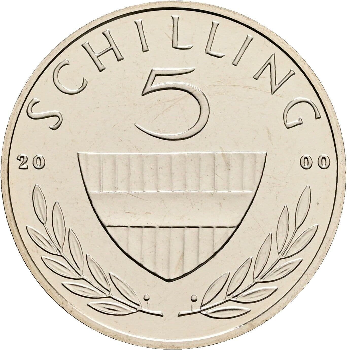 5 Schilling 2000 – Vorderseite