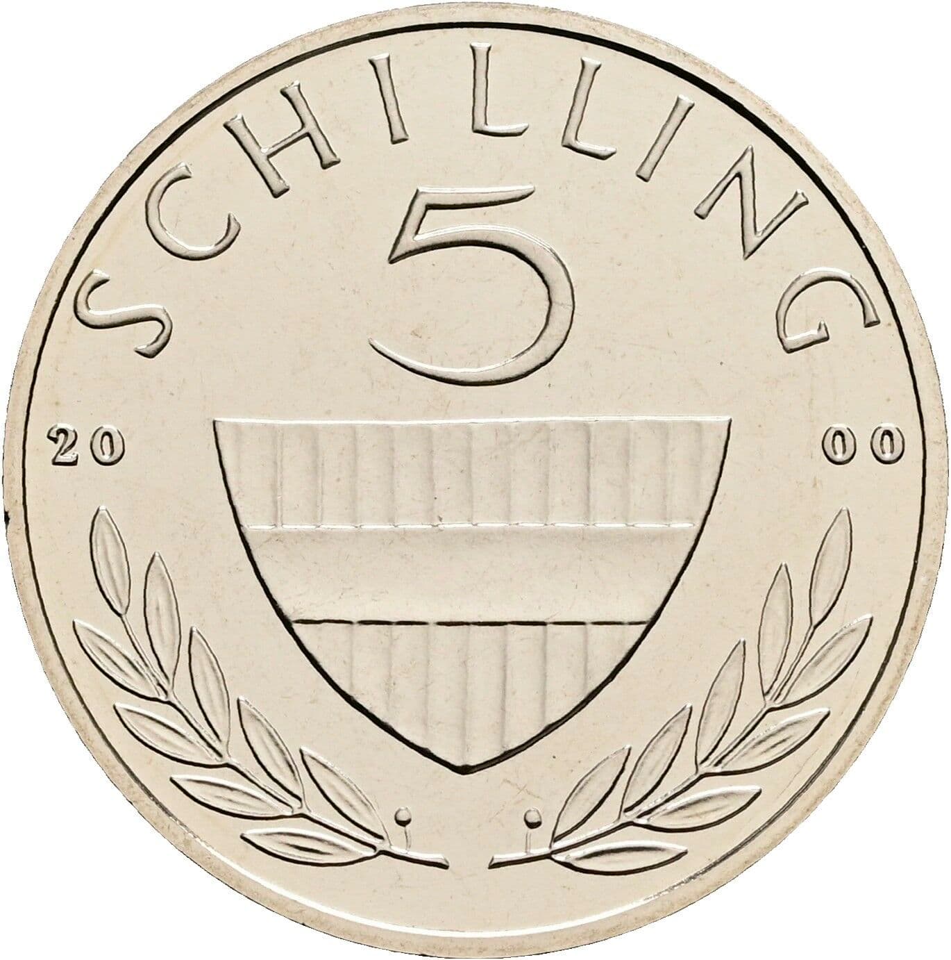 5 Schilling 2000 – Vorderseite