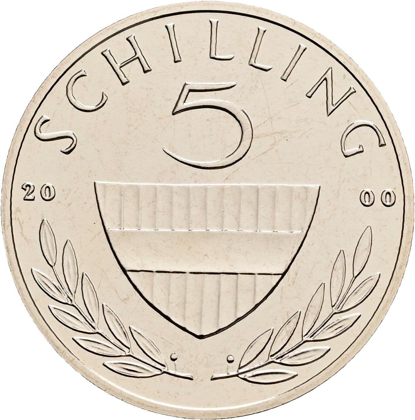 5 Schilling 2000 – Vorderseite