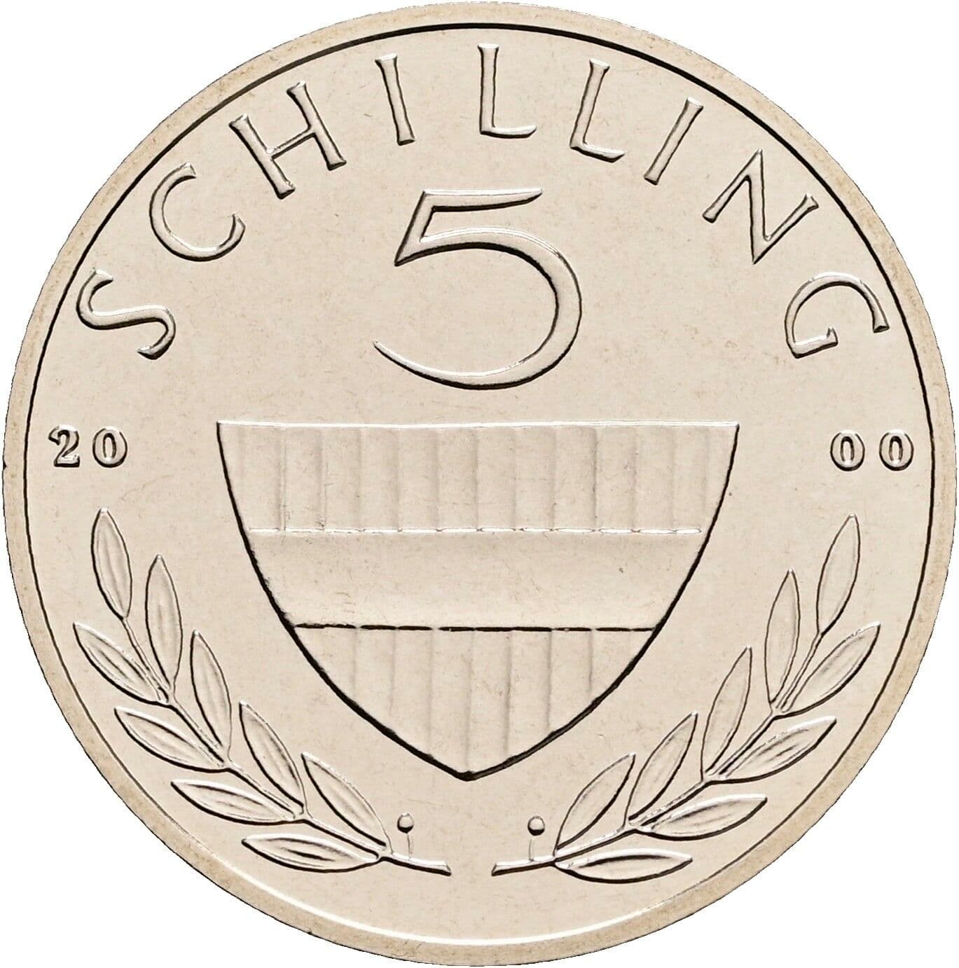 5 Schilling 2000 – Vorderseite