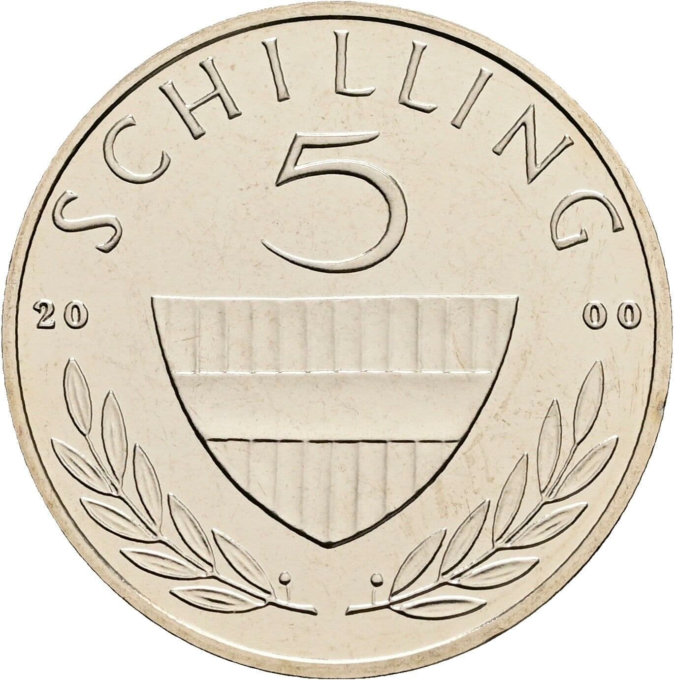 5 Schilling 2000 – Vorderseite