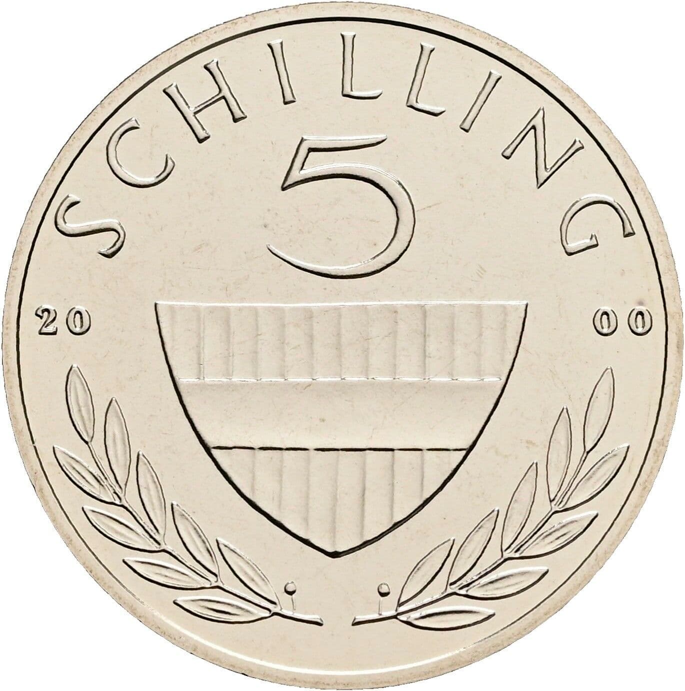 5 Schilling 2000 – Vorderseite