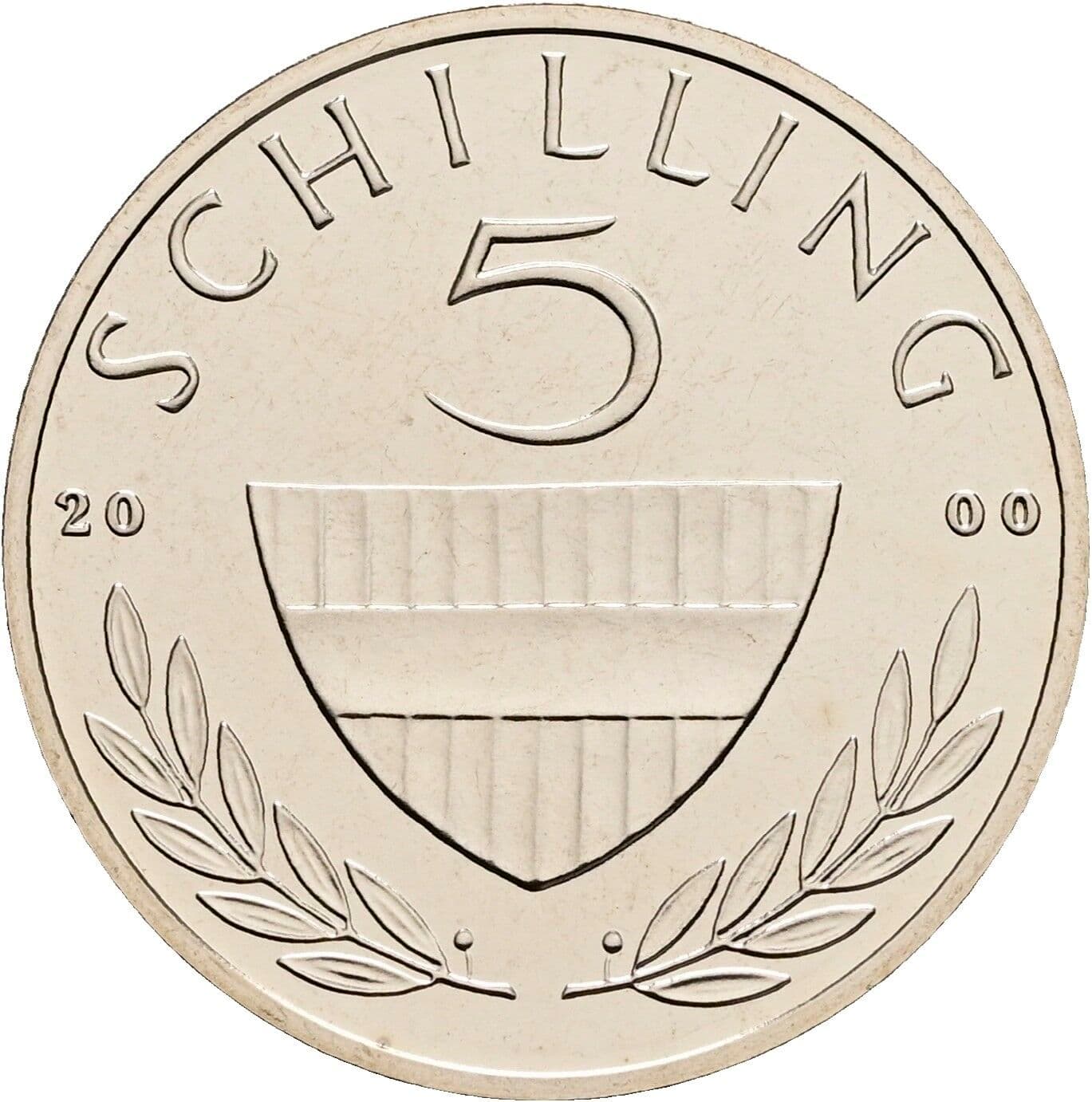 5 Schilling 2000 – Vorderseite