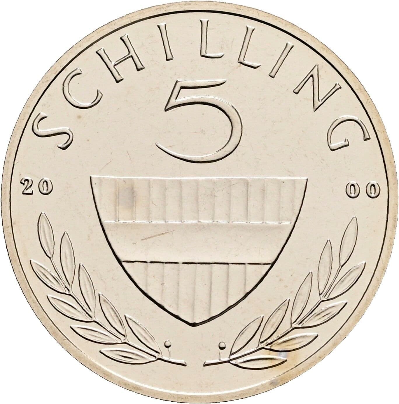 5 Schilling 2000 – Vorderseite