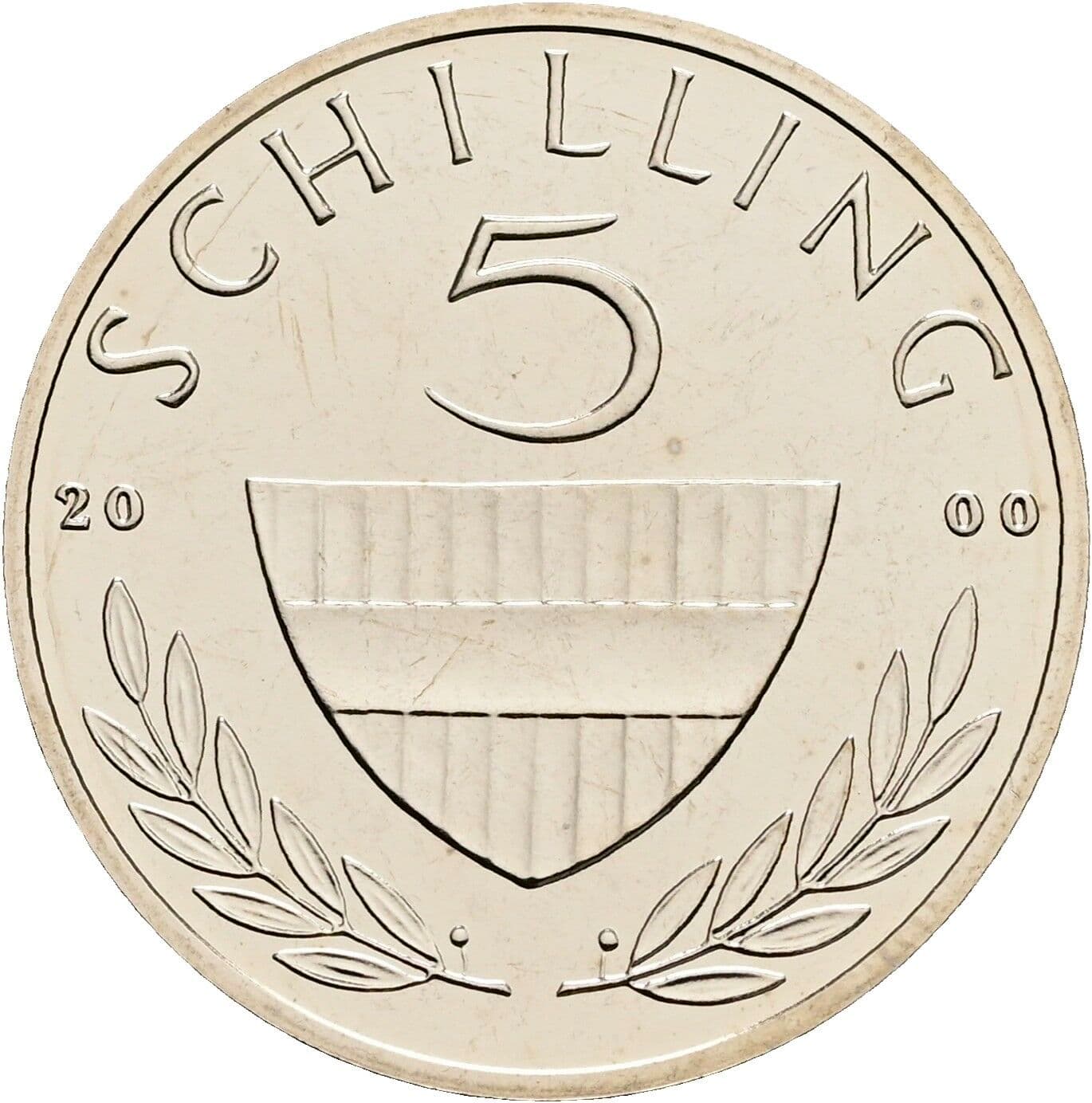 5 Schilling 2000 – Vorderseite