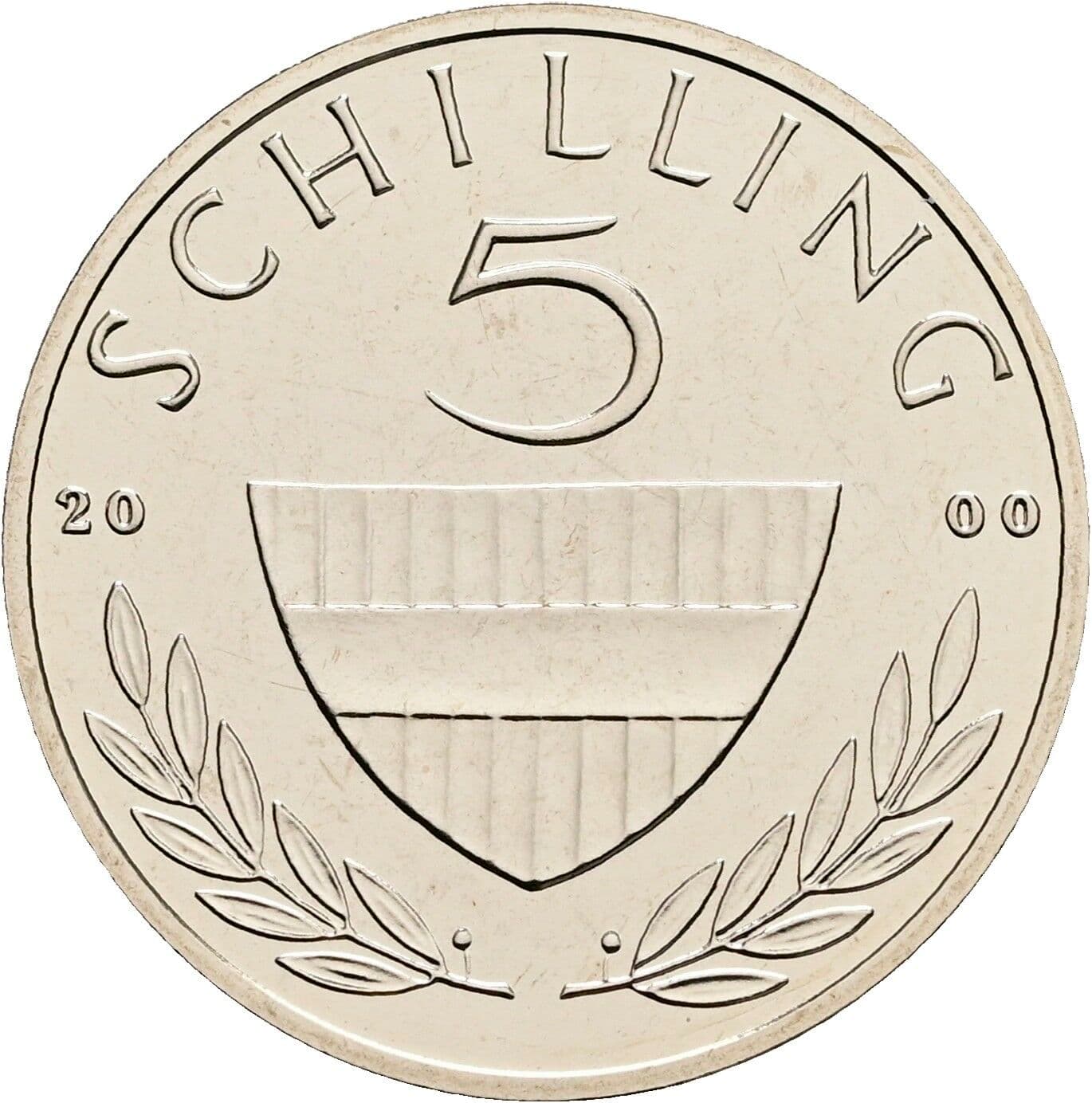 5 Schilling 2000 – Vorderseite