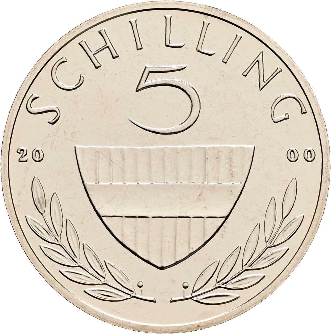 5 Schilling 2000 – Vorderseite