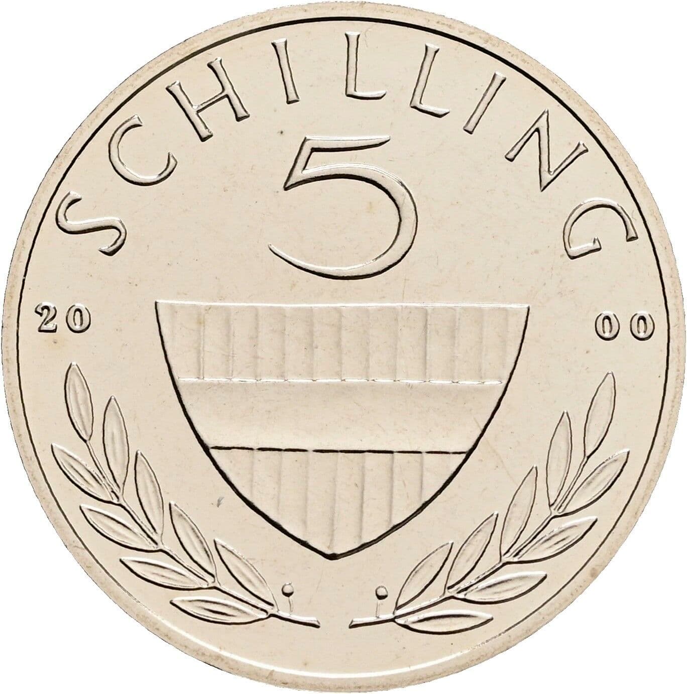 5 Schilling 2000 – Vorderseite