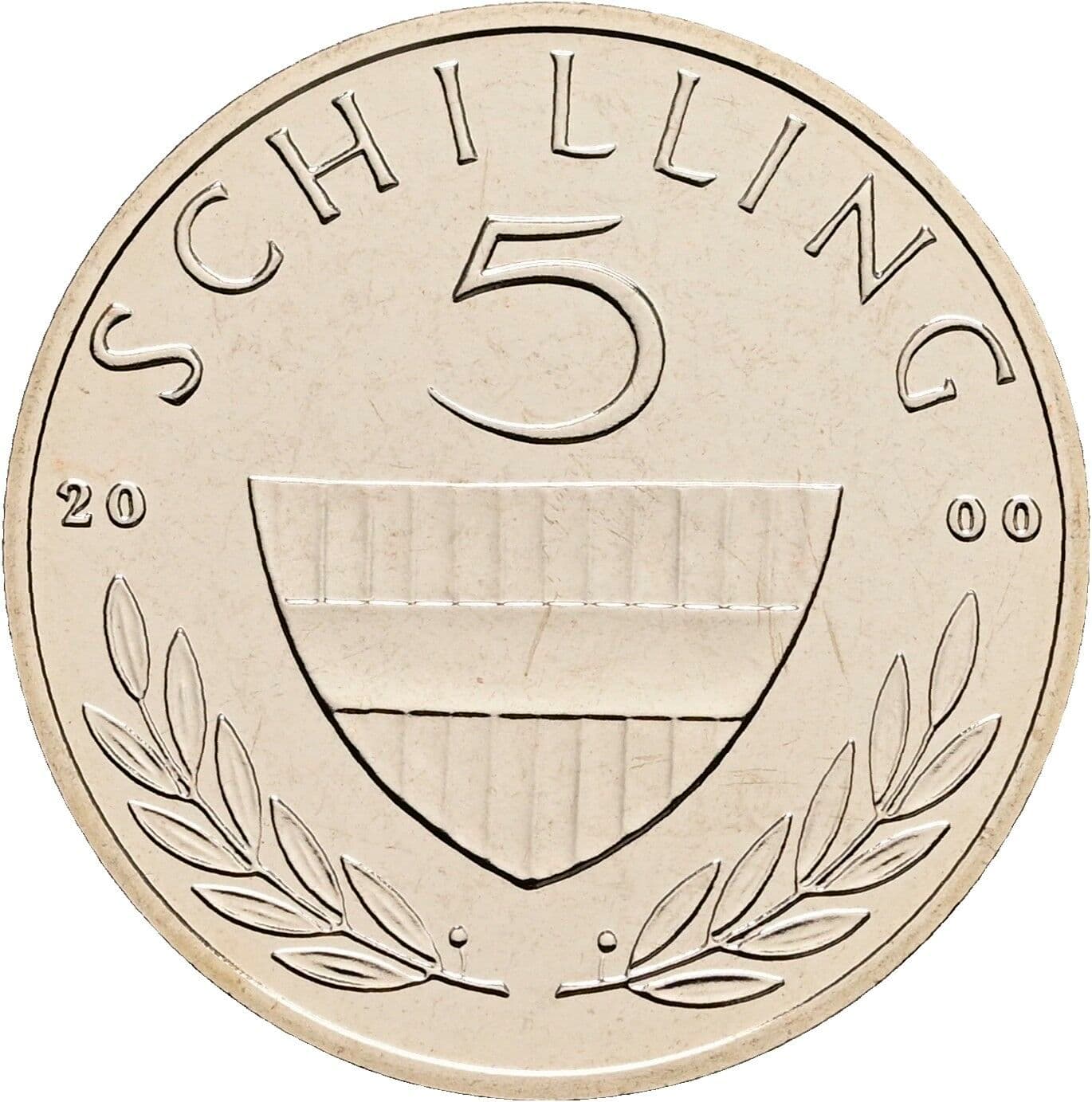 5 Schilling 2000 – Vorderseite