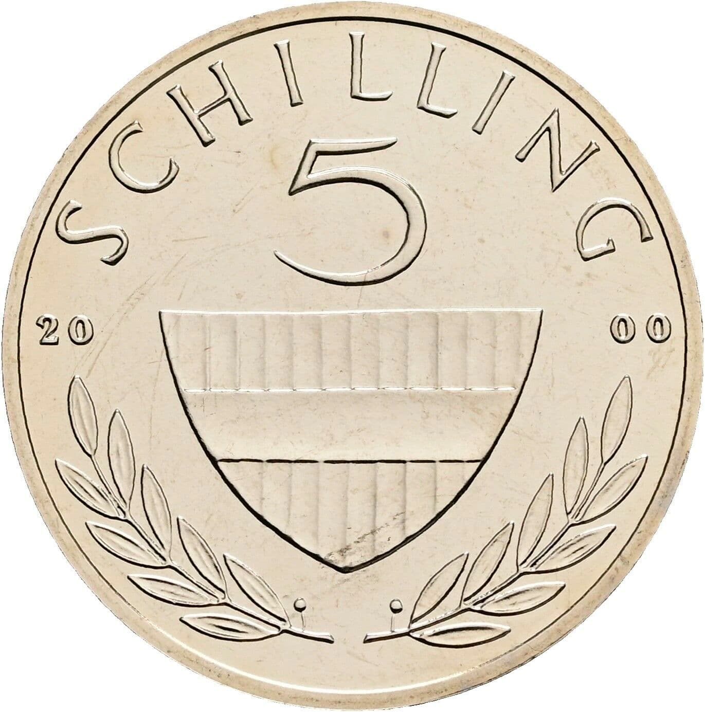 5 Schilling 2000 – Vorderseite