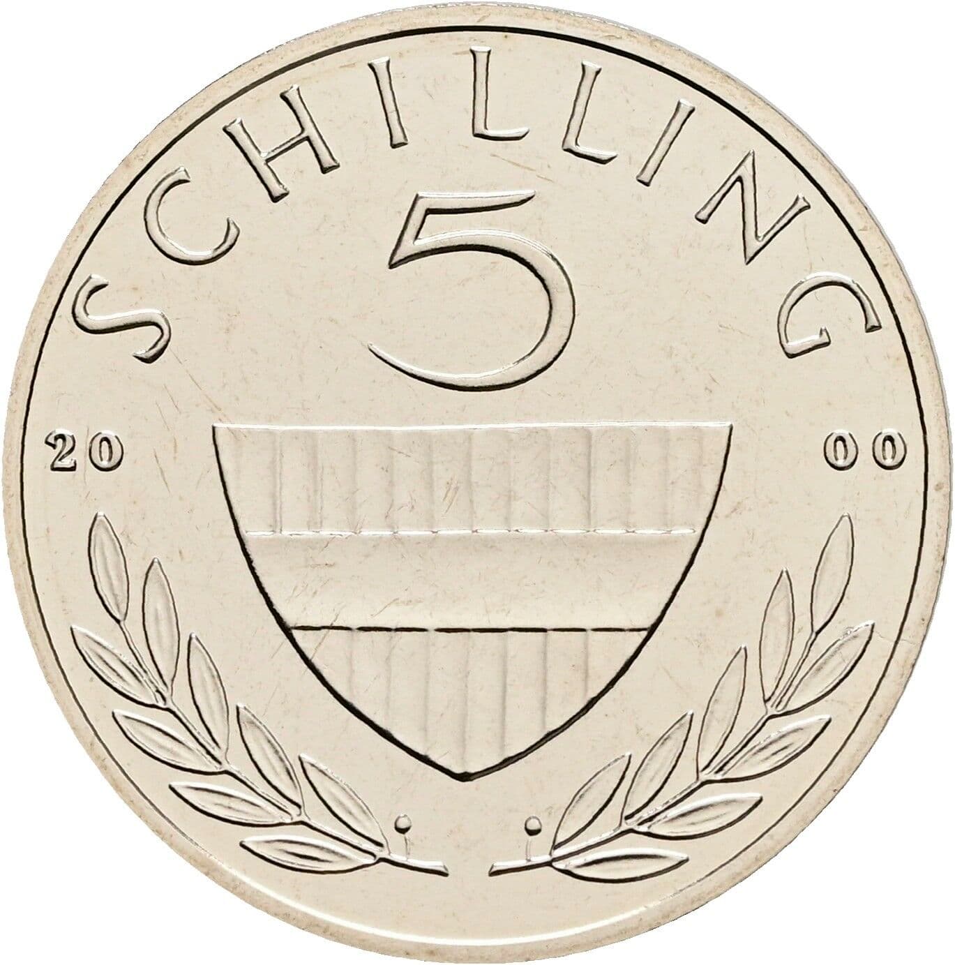 5 Schilling 2000 – Vorderseite