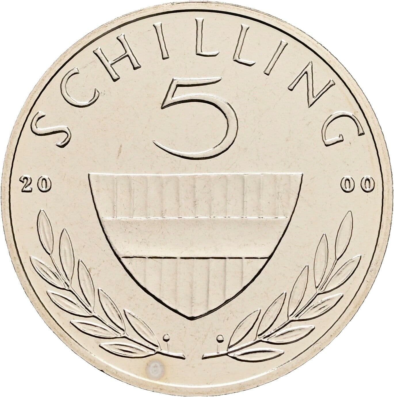 5 Schilling 2000 – Vorderseite