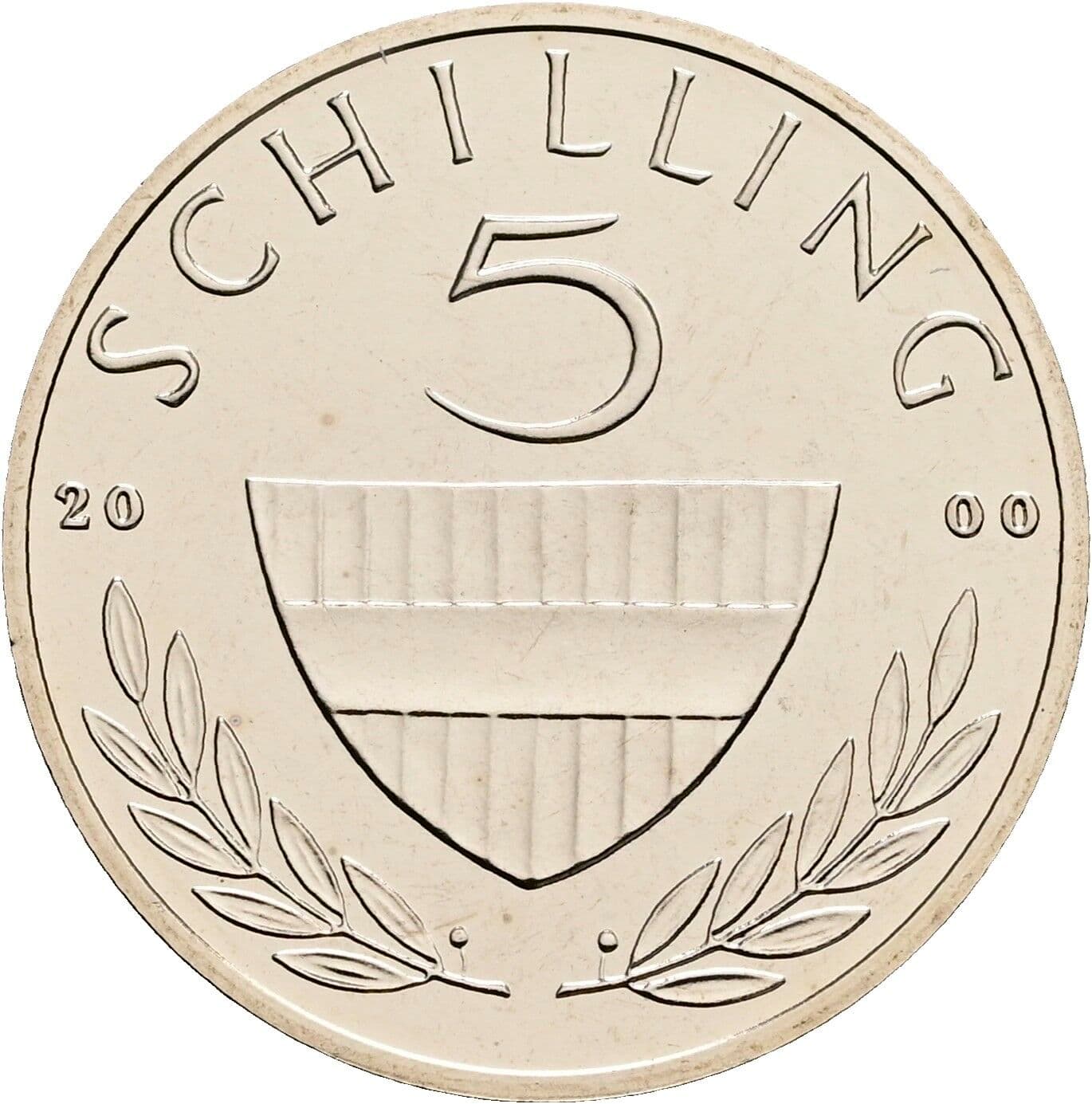 5 Schilling 2000 – Vorderseite