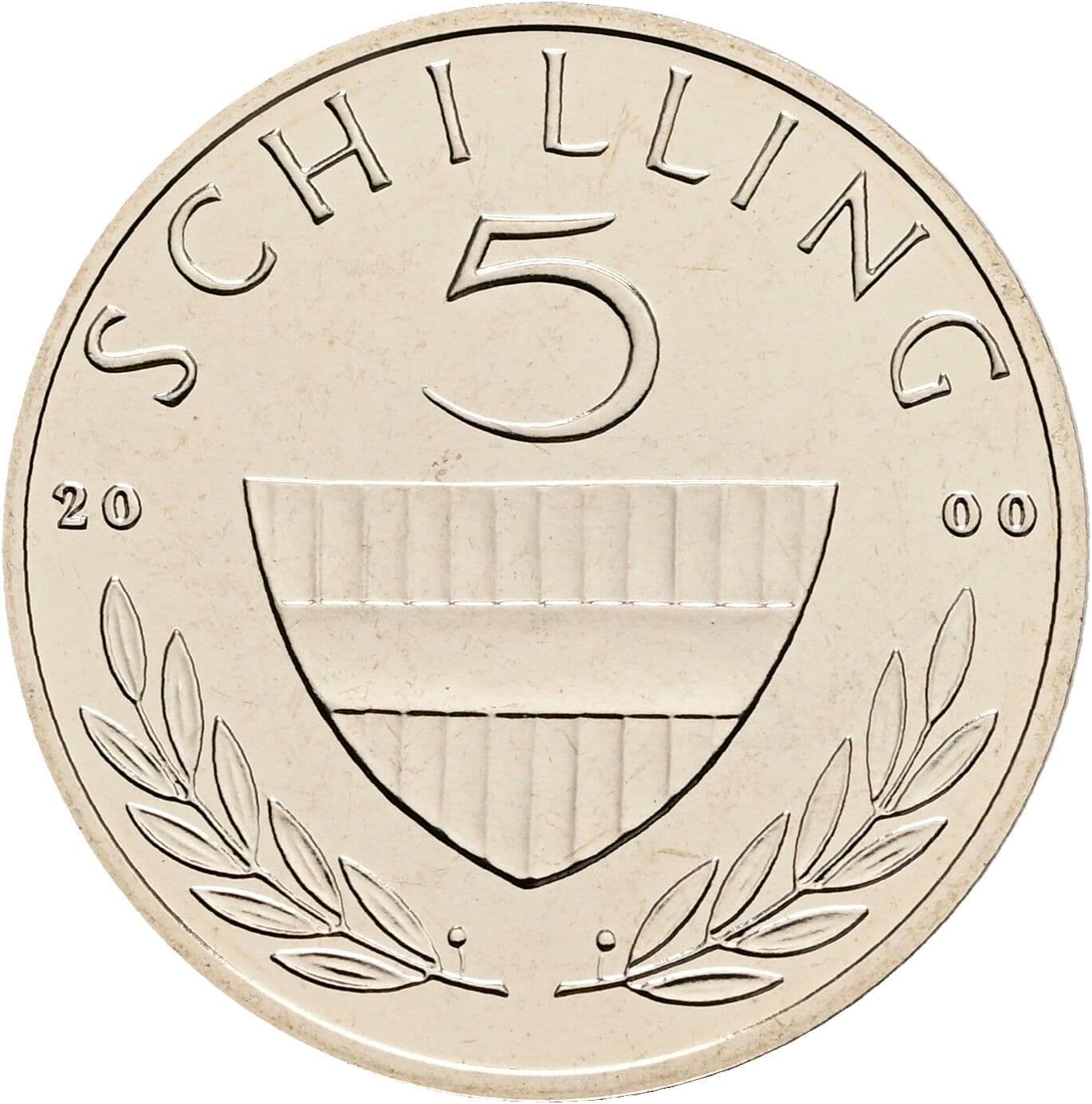 5 Schilling 2000 – Vorderseite