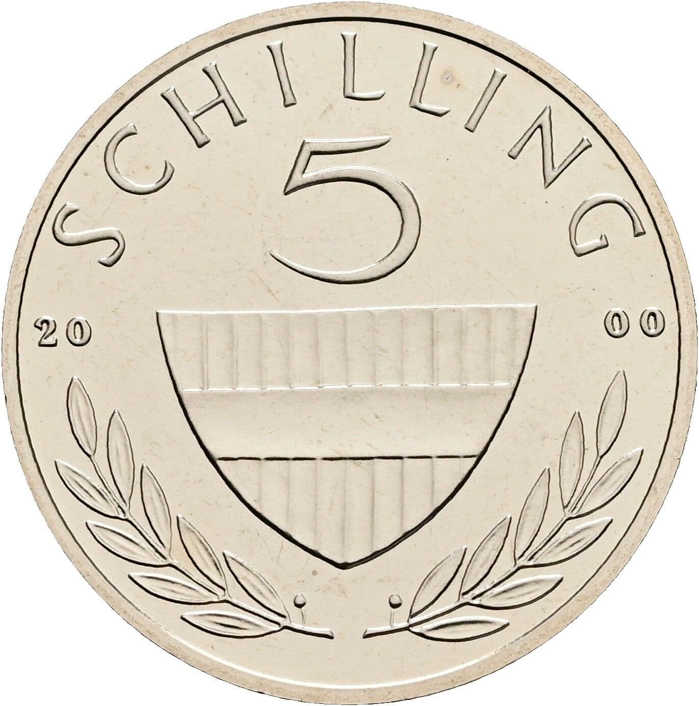 5 Schilling 2000 – Vorderseite