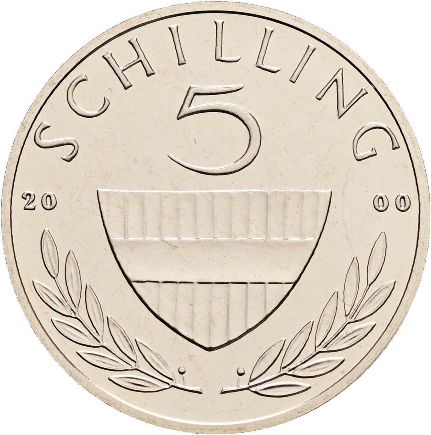 5 Schilling 2000 – Vorderseite