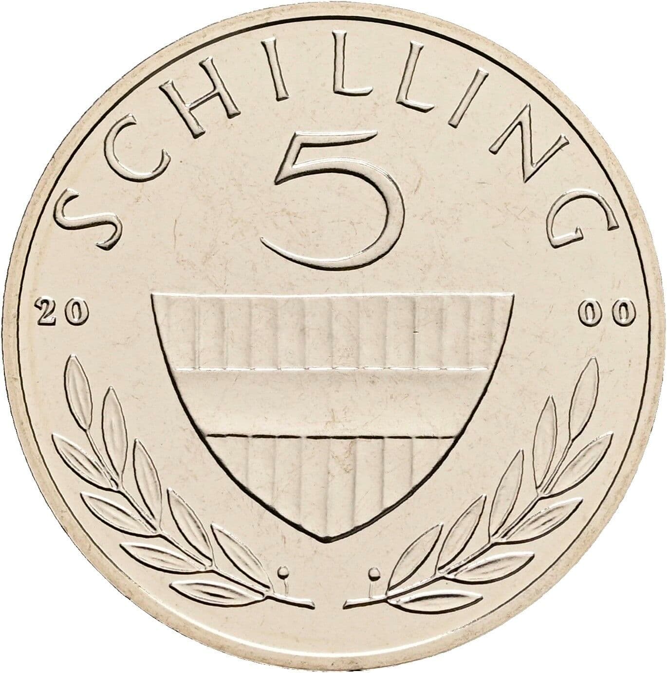 5 Schilling 2000 – Vorderseite