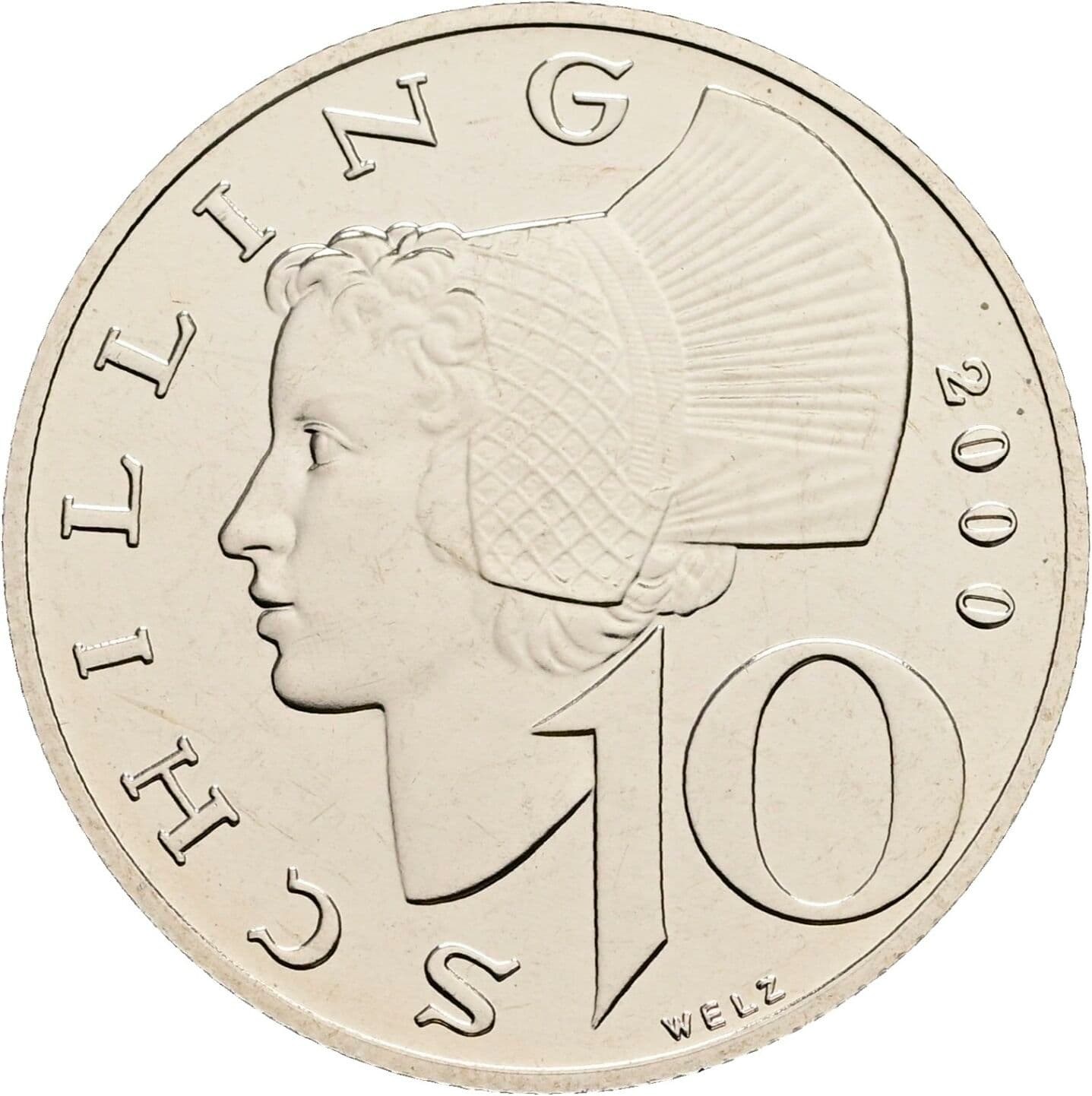 10 Schilling 2000 – Vorderseite