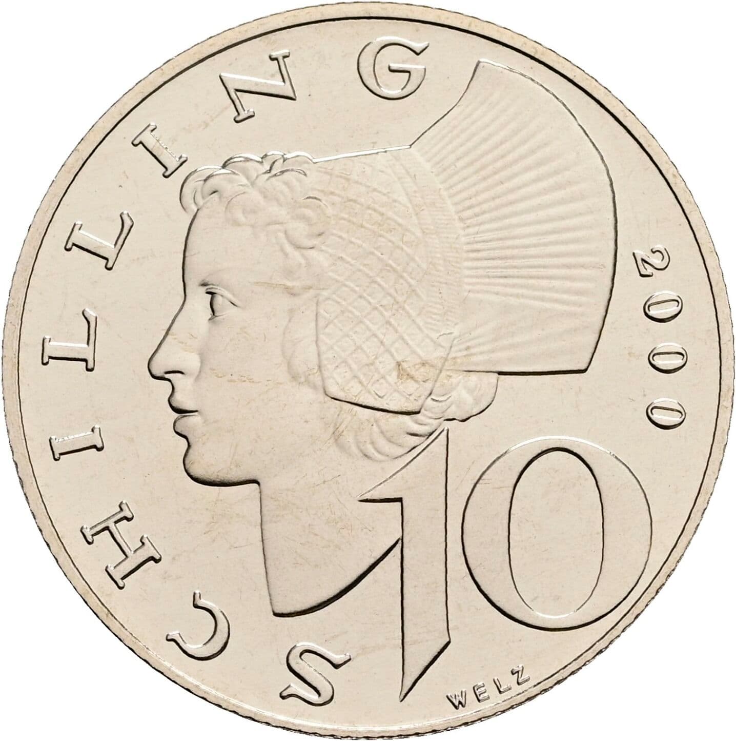 10 Schilling 2000 – Vorderseite