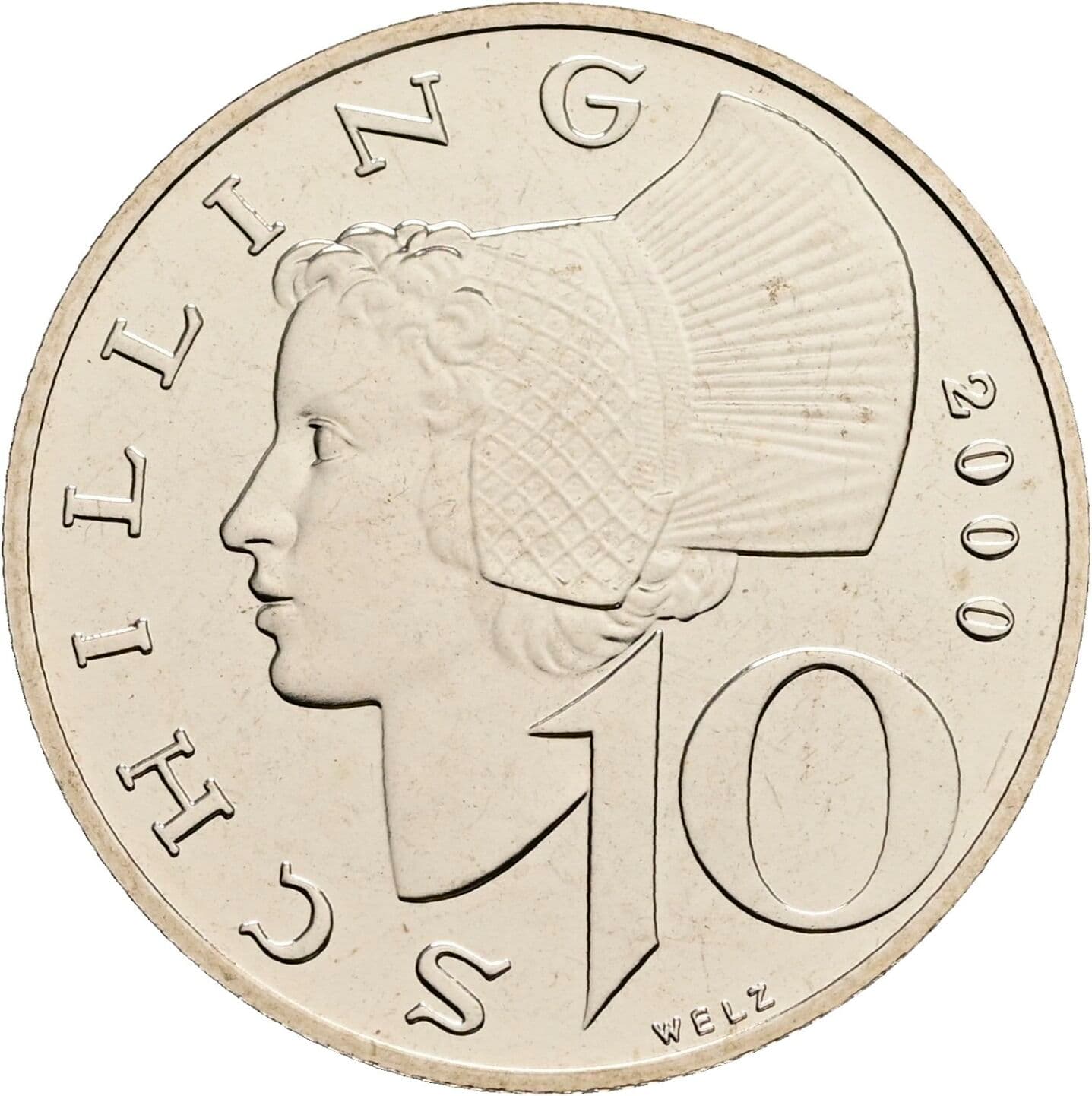 10 Schilling 2000 – Vorderseite