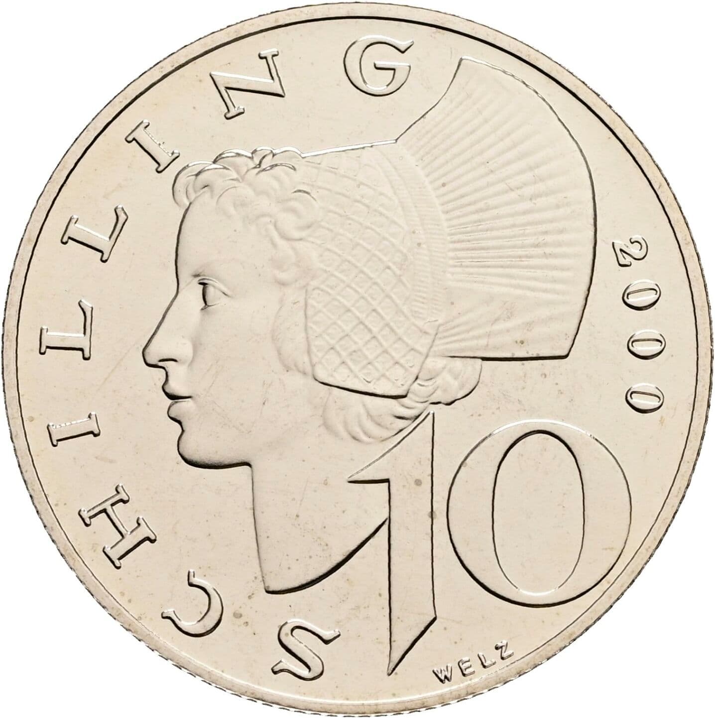 10 Schilling 2000 – Vorderseite