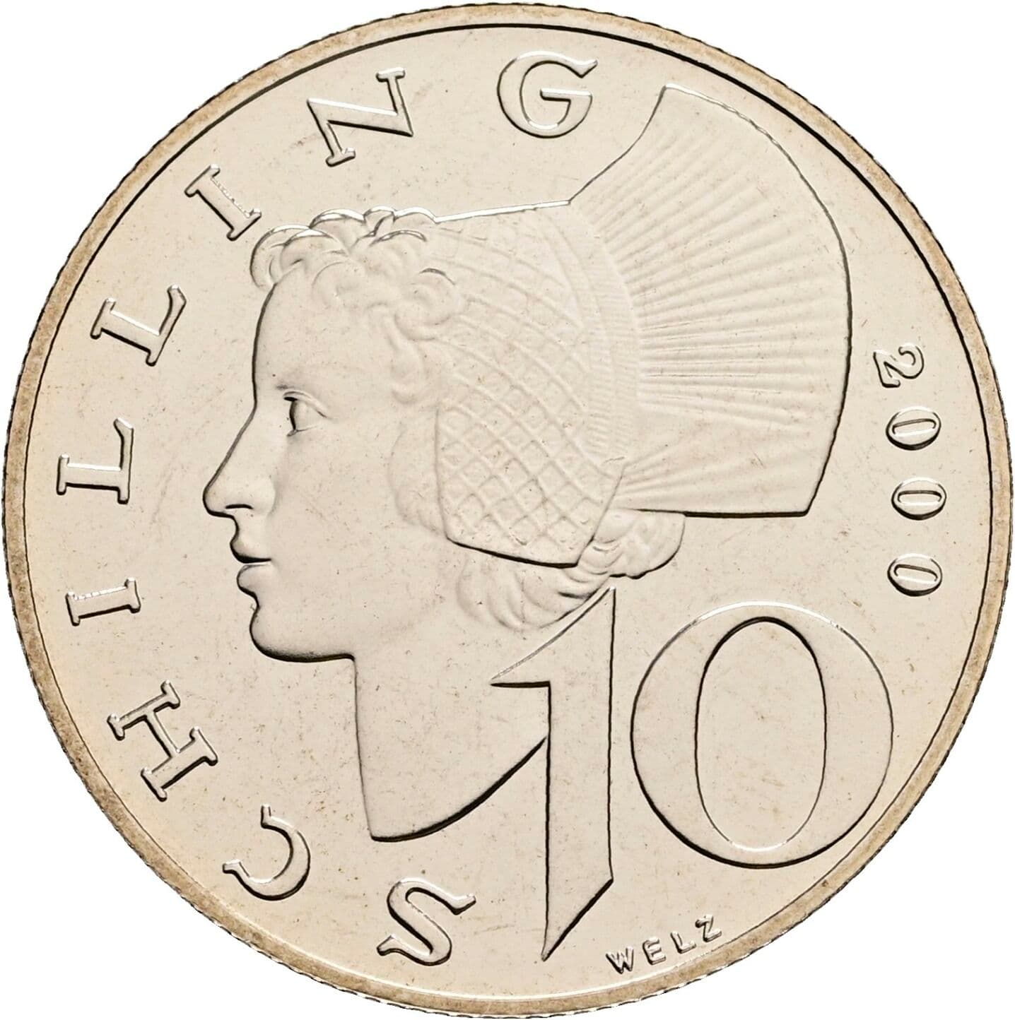 10 Schilling 2000 – Vorderseite