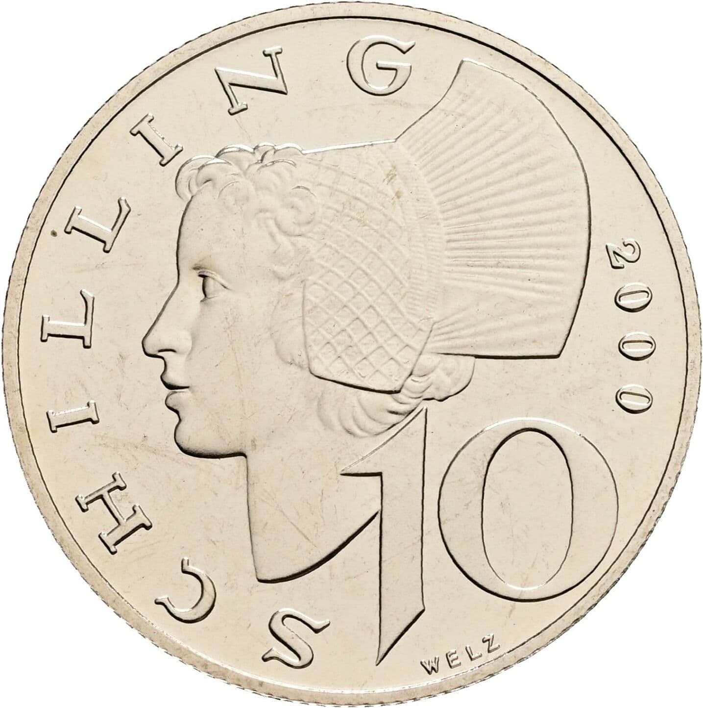 10 Schilling 2000 – Vorderseite