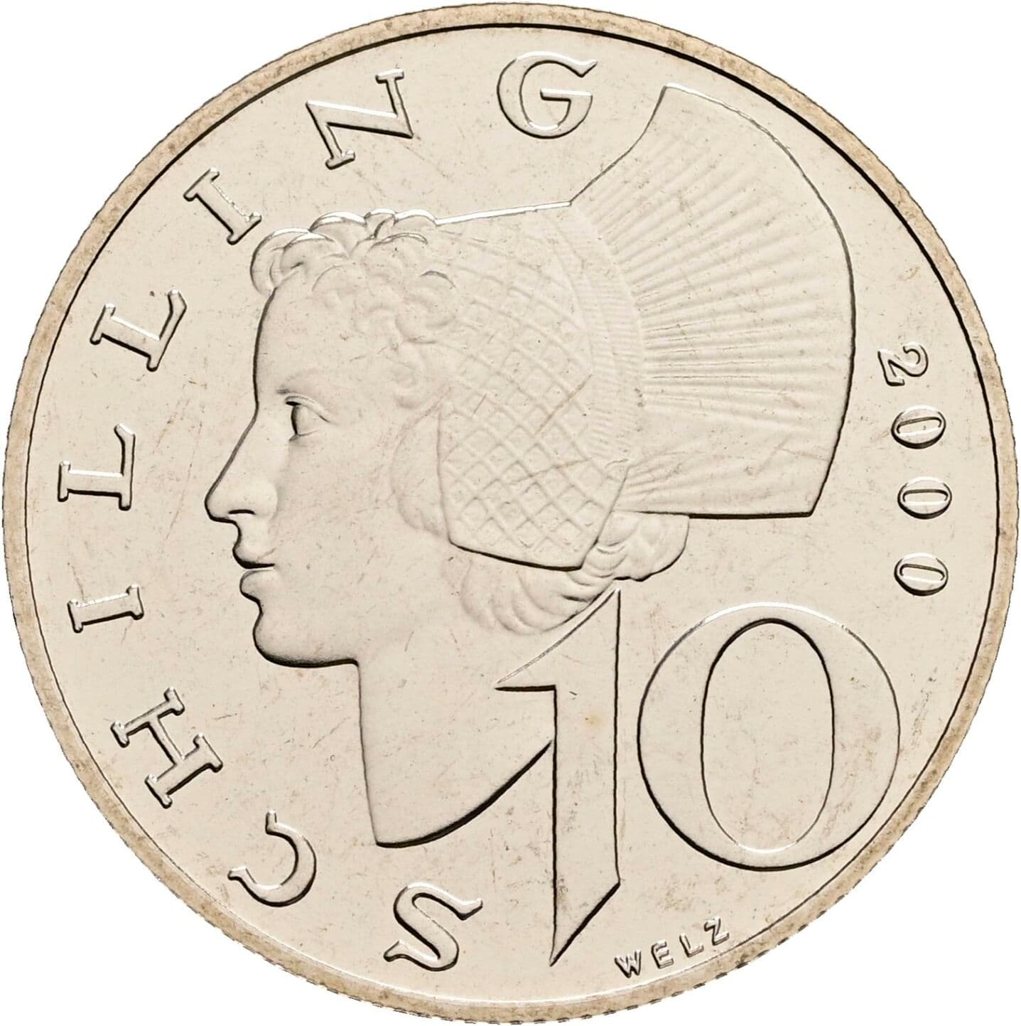 10 Schilling 2000 – Vorderseite