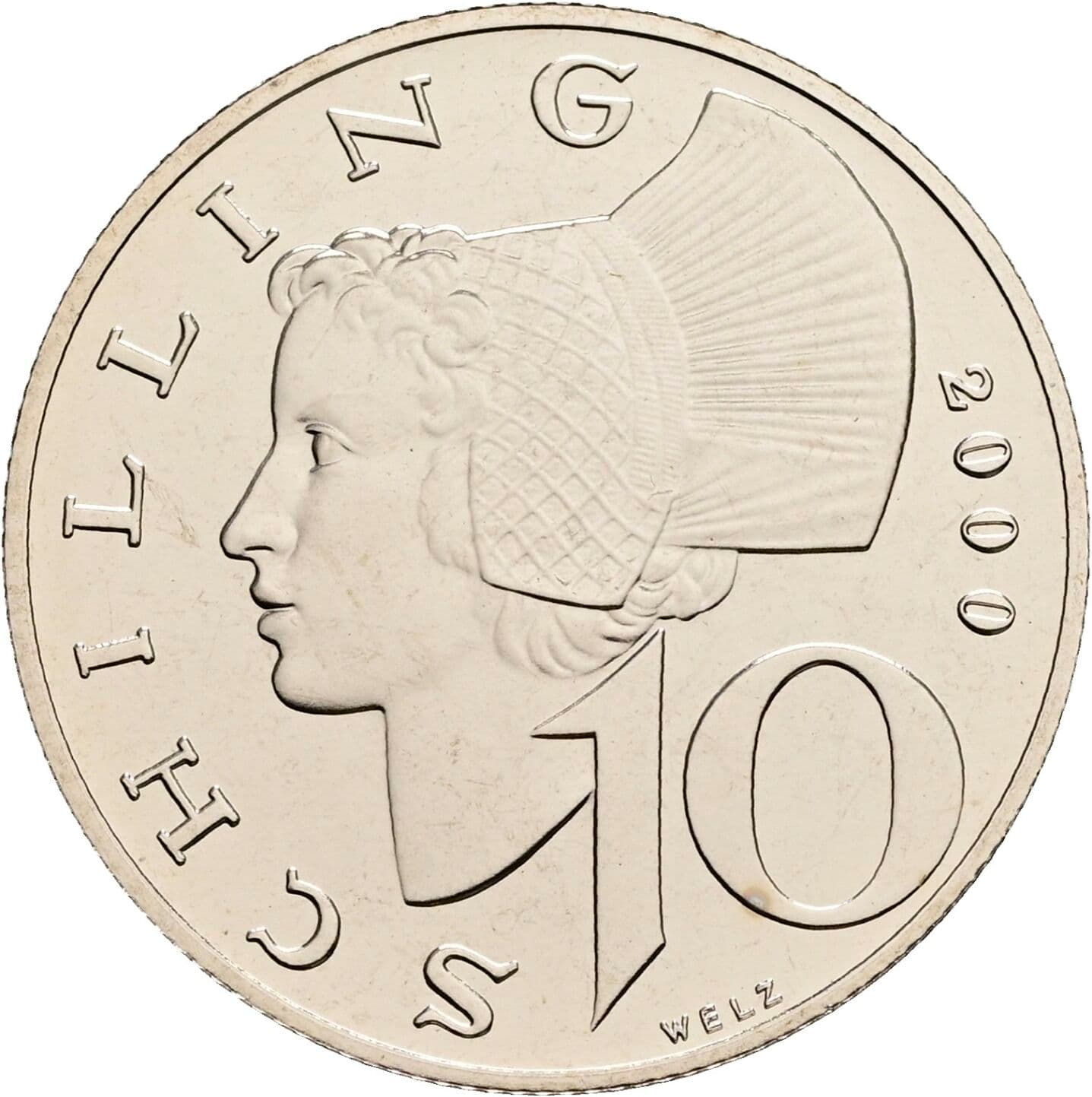 10 Schilling 2000 – Vorderseite