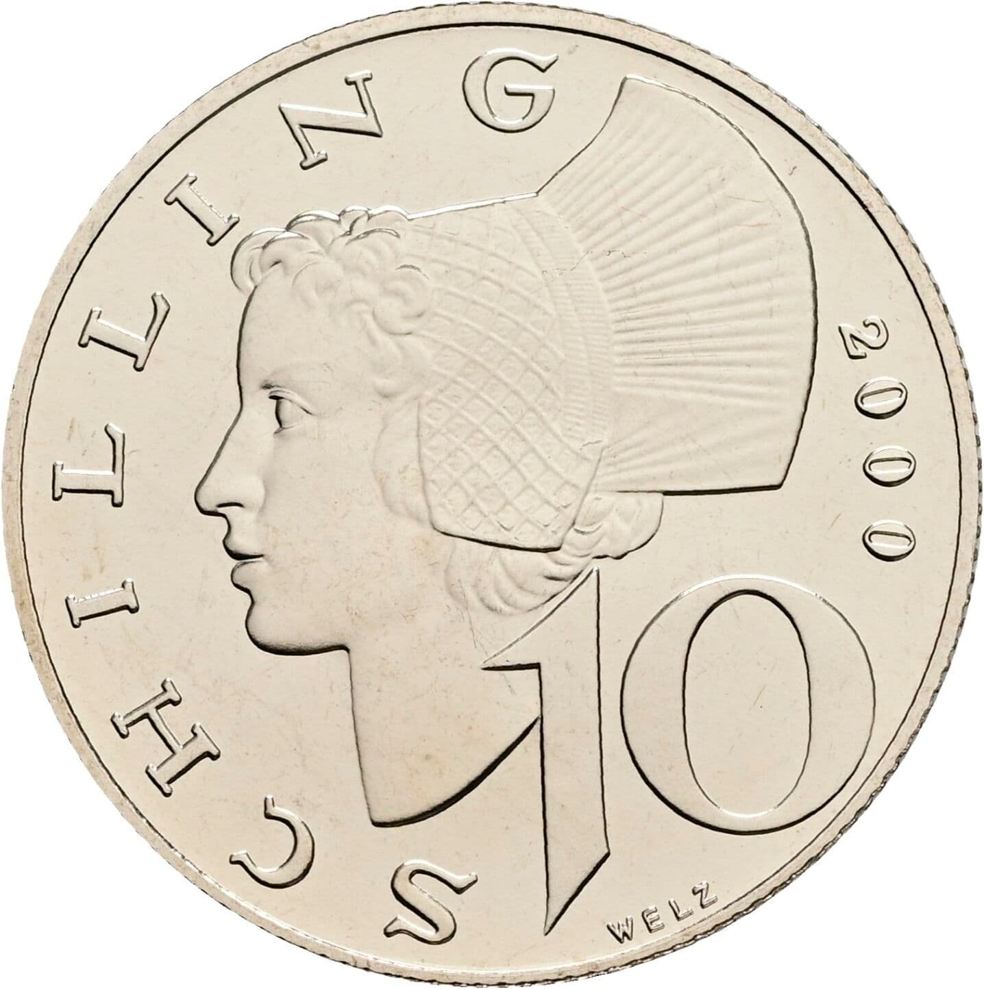 10 Schilling 2000 – Vorderseite