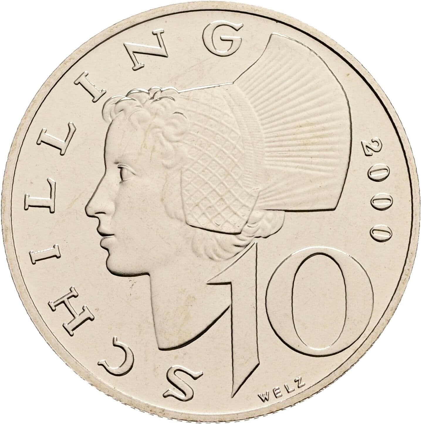 10 Schilling 2000 – Vorderseite