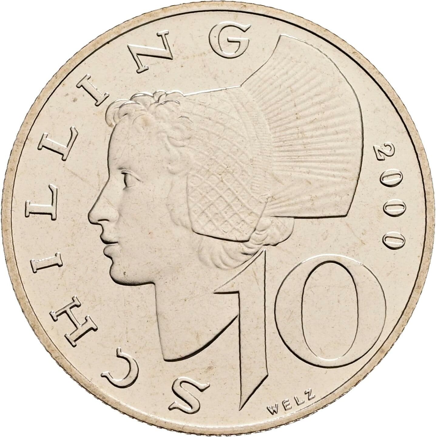 10 Schilling 2000 – Vorderseite