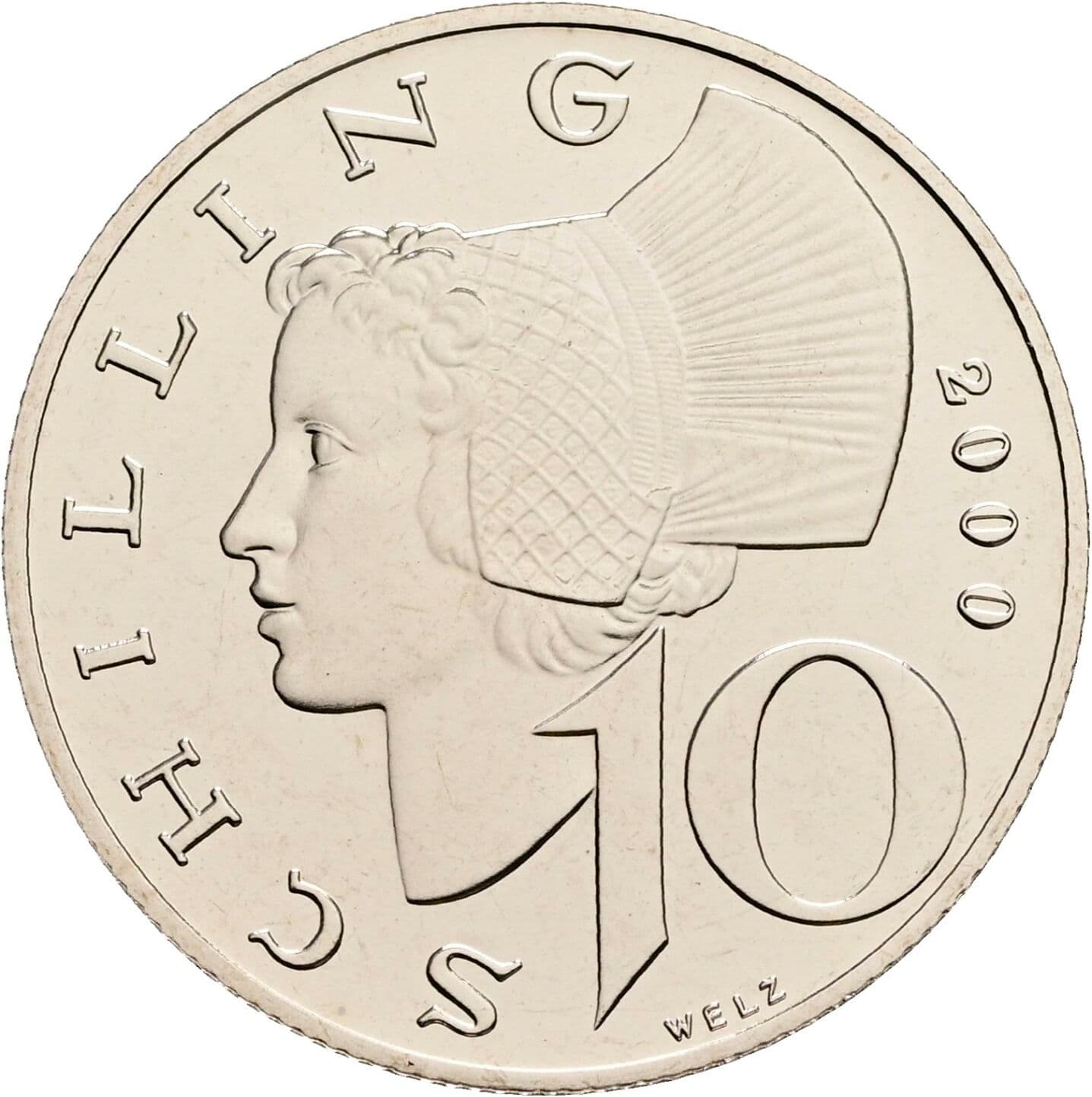 10 Schilling 2000 – Vorderseite