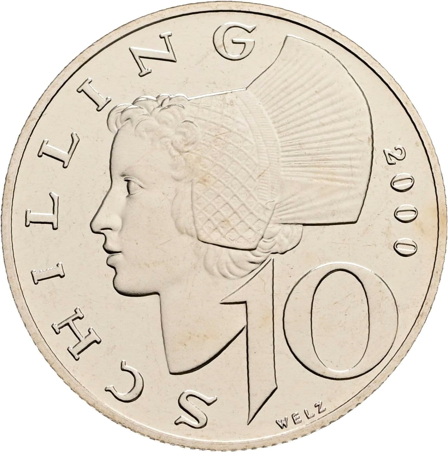 10 Schilling 2000 – Vorderseite