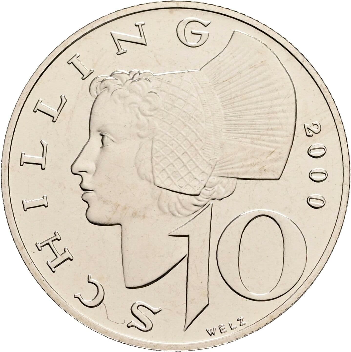 10 Schilling 2000 – Vorderseite