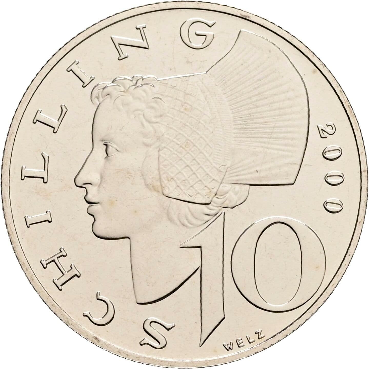 10 Schilling 2000 – Vorderseite